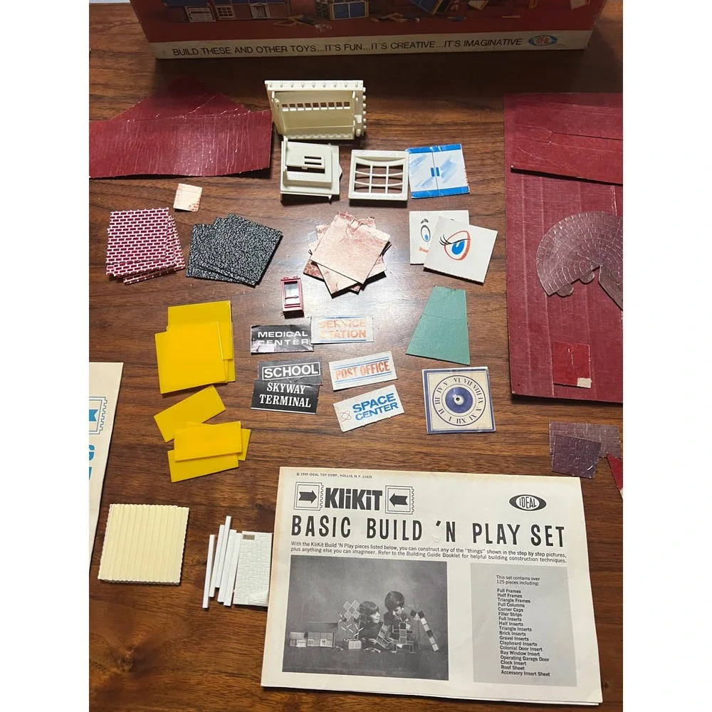 Ideal KliKit Basic Build n‎ Play Set Building Toy Vintage 1960s